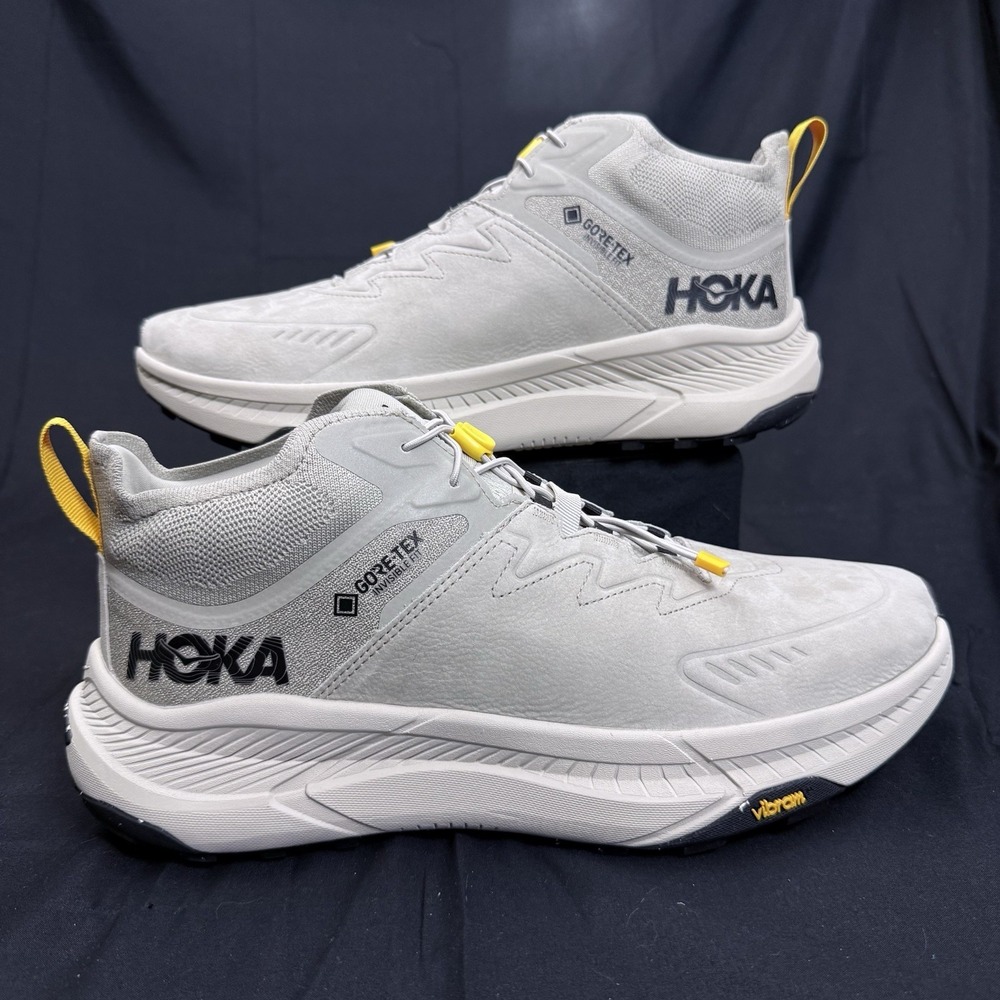 Hoka Men's Transport Chukka GTX Shoes Size 14 Grey 1155190 FRRS Farro Sesame HTF
